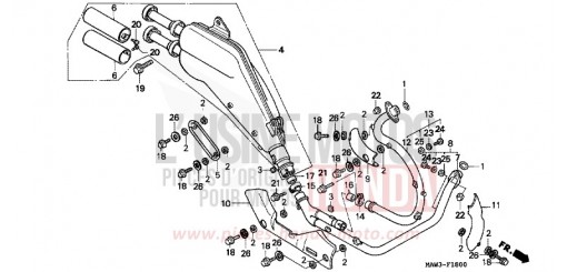 EXHAUST MUFFLER XL600VT de 1996